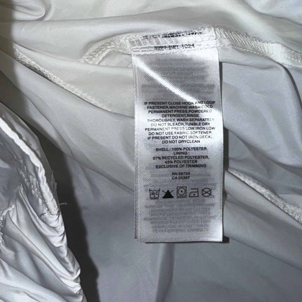 Columbia Sportswear White Windbreaker Jacket Mesh Lined Full Zip Large - Picture 5 of 5